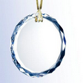 Fancy Gem-Cut Round Optical Crystal Ornament